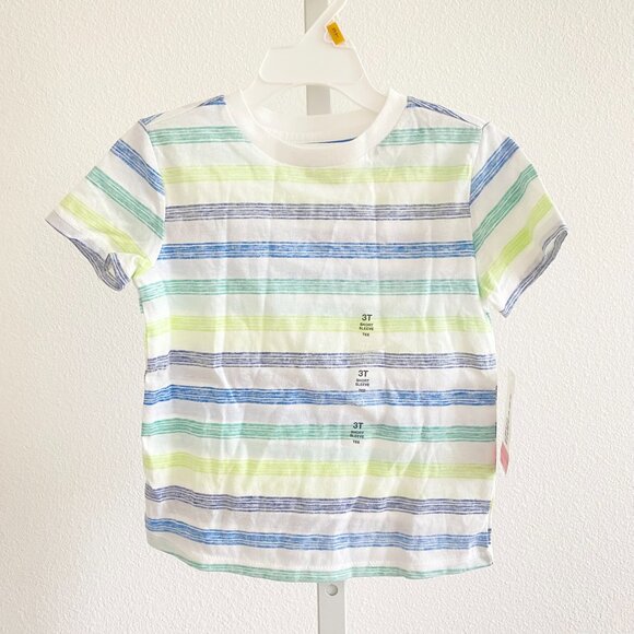 Epic Threads Toddler Boys Striped Graphic T-shirt Size 3T Crew Neck Short Sleeve - Picture 2 of 4